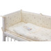 Dětská postýlka Baby Scarlett bílá s kompletní výbavou - Méďa béžová - 90 x 41 cm
