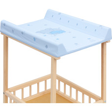 Dětský pokojík Scarlett s postýlkou bílou a přebalovacím pultem ECO - buk Vzor podložky: Slon modrý
