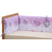 Mantinel do postýlky 4dílný - Scarlett Lucy - 180 x 30 cm - růžová