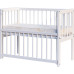 Dětská postýlka k posteli rodičů BABY Scarlett II - bílá (borovice), st. bok - 90 x 41 cm