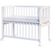 Dětská postýlka k posteli rodičů BABY Scarlett II - bílá (borovice), st. bok - 90 x 41 cm