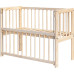 Dětská postýlka k posteli rodičů BABY Scarlett II přírodní ECO (borovice), st. bok - 90 x 41 cm