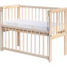 Dětská postýlka k posteli rodičů BABY Scarlett II přírodní ECO (borovice), st. bok - 90 x 41 cm