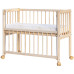 Dětská postýlka k posteli rodičů BABY Scarlett II přírodní ECO (borovice), st. bok - 90 x 41 cm